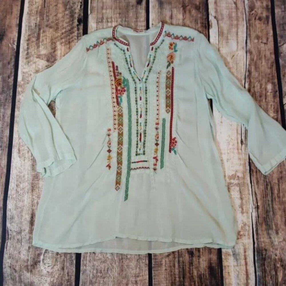 Johnny Was Embroidered Tunic, Size 1X